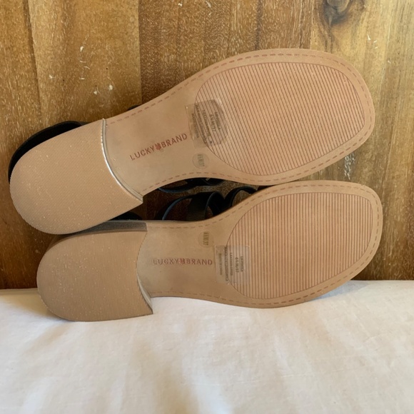 Lucky Brand Women's Black Firola Strappy City Sandals Ankle Straps Size 6.5 - Picture 9 of 11